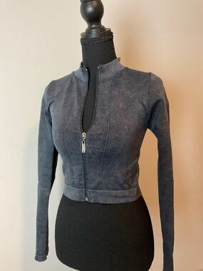 Charcoal zip-up jacket